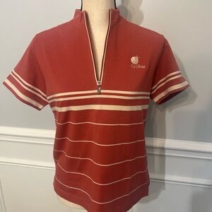 Ping Collection Ko Olina Women’s Golf Shirt Short Sleeves Cotton Ladybug Size M